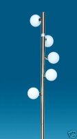 Stehleuchte Sondra 12V Halogenlampe Nickel/Opalglas Standlampe Dekoleuchte
