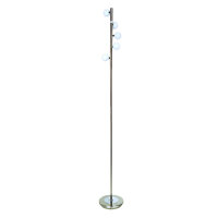 Stehleuchte Sondra 12V Halogenlampe Nickel/Opalglas Standlampe Dekoleuchte