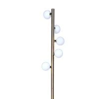 Stehleuchte Sondra 12V Halogenlampe Nickel/Opalglas Standlampe Dekoleuchte