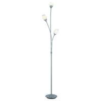 Stehleuchte Verona 3 flammig Halogen Lampe Nickel/Glas...