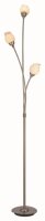 Stehleuchte Verona 3 flammig Halogen Lampe Nickel/Glas Standleuchte Lampe