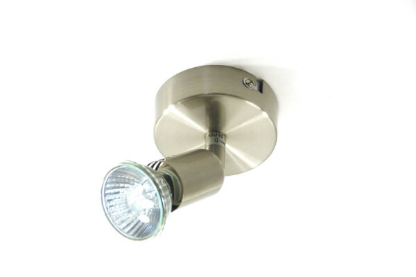 Strahlerserie Linos 1- flammig nickel Spot schwenkbar Fassung GU10