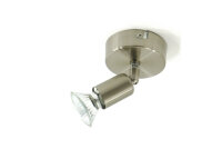Strahlerserie Linos 1- flammig nickel Spot schwenkbar Fassung GU10