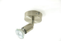 Strahlerserie Linos 1- flammig nickel Spot schwenkbar Fassung GU10