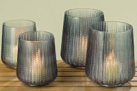 2x Windlichter Talamo im Set  Glas Teelicht-Kerzen-Halter...