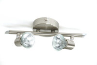 Strahlerserie Linos 2- flammig nickel Spot schwenkbar...