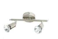 Strahlerserie Linos 2- flammig nickel Spot schwenkbar Fassung GU10