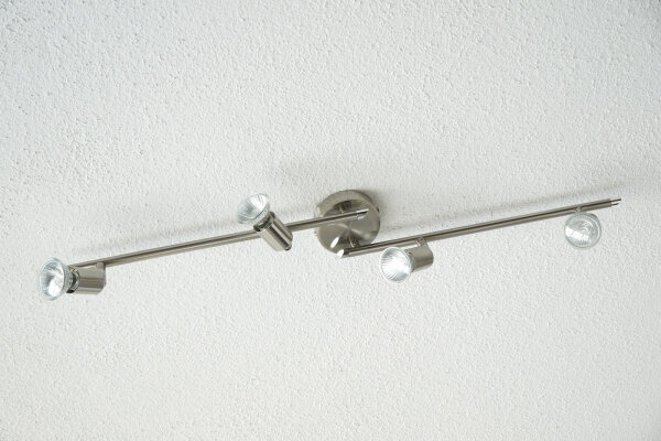 Strahlerserie Linos 4- flammig nickel Spot schwenkbar Fassung GU10