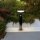Stromsparende hochwertige LED-Solar-Wege-Steh-Sockel-Leuchte Gartenbeleuchtung Sockelleuchte Berne 50 cm silber