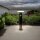Stromsparende hochwertige LED-Solar-Wege-Steh-Sockel-Leuchte Gartenbeleuchtung Sockelleuchte Berne 50 cm silber