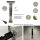 Stromsparende hochwertige LED-Solar-Wege-Steh-Sockel-Leuchte Gartenbeleuchtung Sockelleuchte Berne 50 cm silber