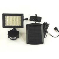 Super Hell Solar-LED-Außenstrahler Wandstrahler Ulf mit separatem Solarmodul
