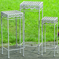 3 x Beistelltische Elysee H55-65-75cm Tisch Metall eckig...