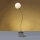 Tiischleuchte Brasilia Lampe Nickel/Glas weiß Tischlampe Dekoleuchte