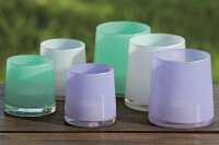 3 x dekorative Glas Windlichter Avila Geschenk...