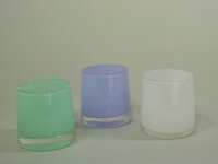 3 x dekorative Glas Windlichter Avila Geschenk Teelichthalter Glas Licht
