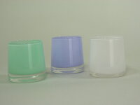 3 x dekorative Glas Windlichter Avila Geschenk Teelichthalter Glas Licht