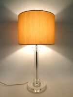 Tischleuchte DORA Lampe Fuß Kristall Stoffschirm...