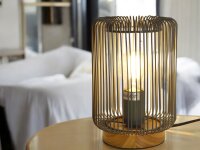 Tischleuchte Jana grau Metall/Holz