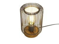 Tischleuchte Jana grau Metall/Holz