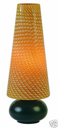 Tischleuchte Leander Nachttischlampe Fuß Metall schwarz Glas hellbraun