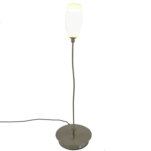 Tischleuchte Paris einzeln od. Set Nickel Glas weiß G4-10 Watt Dekoleuchte Lampe Einflammig