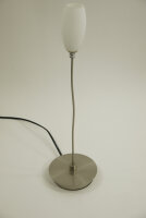 Tischleuchte Paris einzeln od. Set Nickel Glas weiß G4-10 Watt Dekoleuchte Lampe Einflammig
