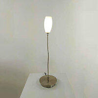 Tischleuchte Paris einzeln od. Set Nickel Glas weiß G4-10 Watt Dekoleuchte Lampe Einflammig