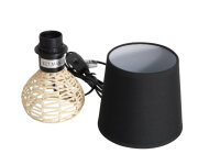 Tischleuchte Rita Stoffschirm schwarz Tischlampe