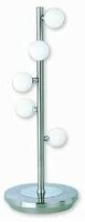 Tischleuchte Sondra 12V Halogenlampe Nickel/Opalglas G4-10W Tischlampe Dekolampe