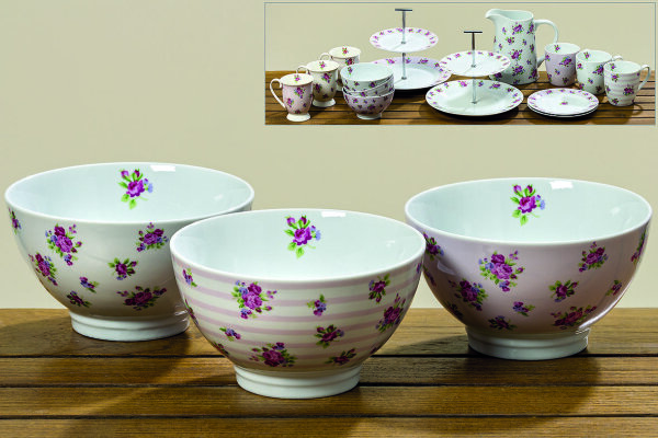 3 x Müslischaler Odette Porzellan Geschenk