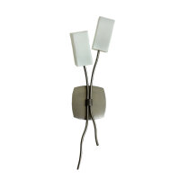 Wandleuchte Madrid 2 flammig Halogenlampe Stahl-Glas Wandlampe Leuchte G9
