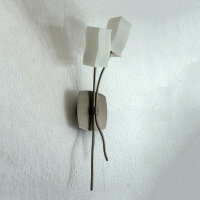 Wandleuchte Madrid 2 flammig Halogenlampe Stahl-Glas Wandlampe Leuchte G9
