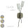 Wandleuchte Madrid 2 flammig Halogenlampe Stahl-Glas Wandlampe Leuchte G9