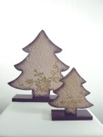 Weihnachtsbäume als 2er Set, lila,  Dekoration,...
