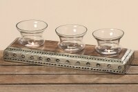 Windlichtset Sawade Holz-Metall-Glas Geschenk...