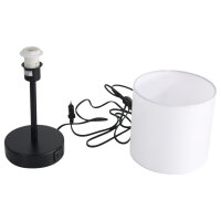 Tischleuchte Alan schwarz/weiß USB & Type C Anschluss