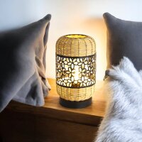 Tischleuchte Elio Metall/Rattan Dekoleuchte