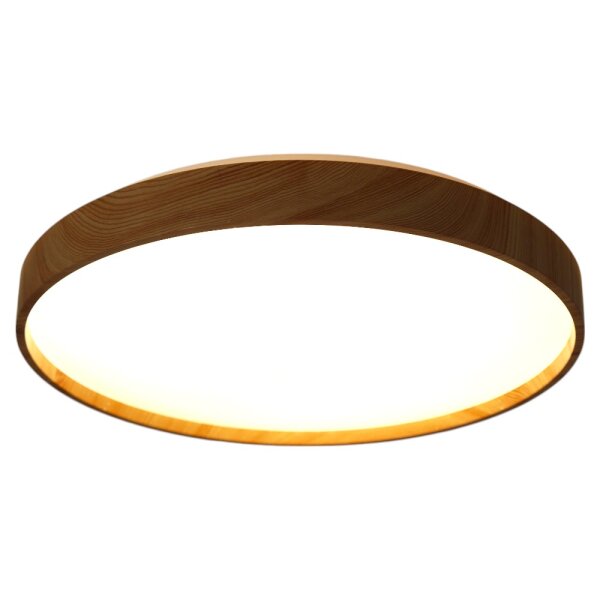 LED Dekenleuchte Senja D:38cm holzoptik/weiß Lichtfarbe warm-kaltweiss
