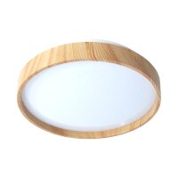 LED Dekenleuchte Senja D:38cm holzoptik/weiß Lichtfarbe warm-kaltweiss