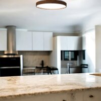 LED Dekenleuchte Senja D:38cm holzoptik/weiß Lichtfarbe warm-kaltweiss