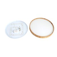 LED Dekenleuchte Senja D:38cm holzoptik/weiß Lichtfarbe warm-kaltweiss