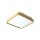 Moderne LED Dekenleuchte Senja viereck 28cm holzoptik/weiß
