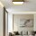 Moderne LED Dekenleuchte Senja viereck 28cm holzoptik/weiß