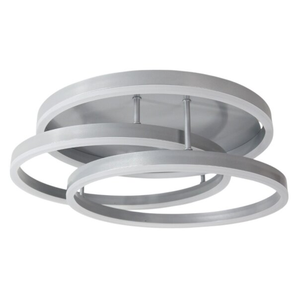 Moderne LED Dekenleuchte Alwa silber D50cm