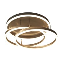 Moderne LED Dekenleuchte Alwa silber D50cm