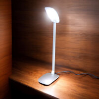 LED Tischleuchte Kian silber Touchschalter USB Anschluss