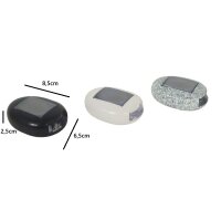 3 x LED Solar-Wegeleuchten in Steinoptik mit Spieß Gartenleuchte Treppenleuchte