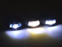 3 x LED Solar-Wegeleuchten in Steinoptik mit Spieß Gartenleuchte Treppenleuchte