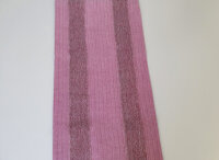Eleganter Tischläufer Tischband mit Organza Bezug und Quasten Tischdecke Läufer rose/rot